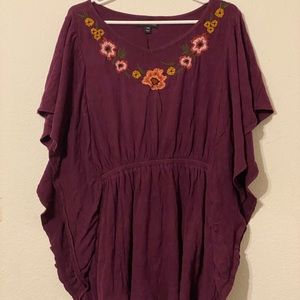 Embroidered lane Bryant top
